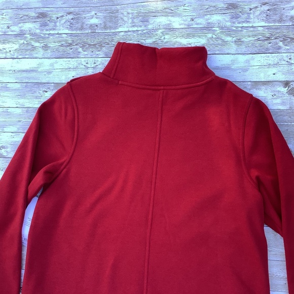 NWT Athleta Cozy Karma Asym Tunic Sweatshirt Dress size S Small Tall Red - Picture 3 of 15